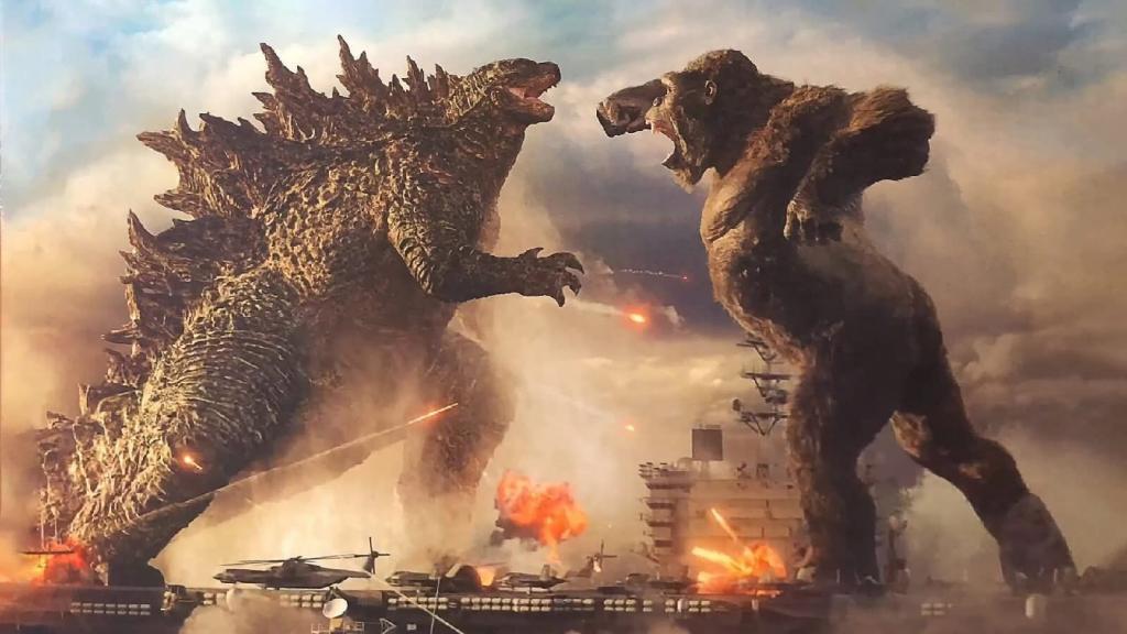 Mom, look: a giant dinosaur and a primate are fighting! - godzilla vs kong funko pop